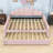 Full Upholstered Daybed Frame with Shell-Shaped Backrest and Twin Trundle-1700070532