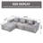 Modern Minimalist Modular Sectional Sofa, L-Shape Upholstered Cloud Couch with Deep Seats, Right Facing Chaise for Living Room-106846512