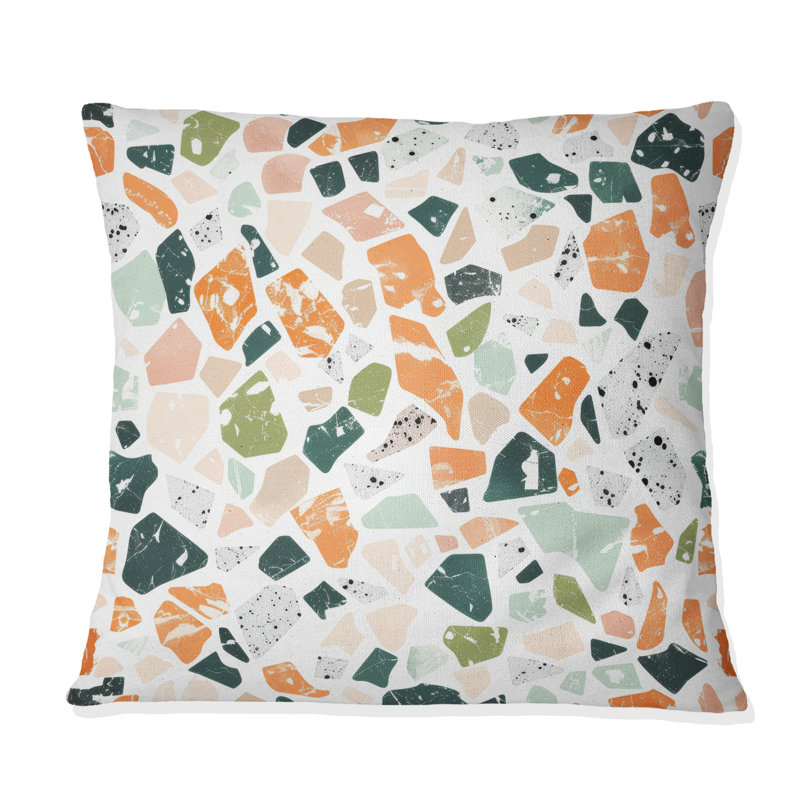Coussin Piles Green Tiles II - Tiles, H 18 po x l 18 po