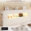 Upholstered Bed Frame, Storage Bed with LED and Charging Station-1031401696-1030962291