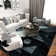 Tapis antidérapant lavable à motif géométrique abstrait