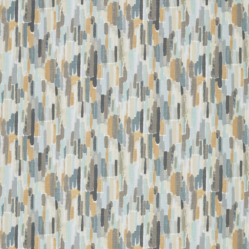 Trattino Fabric, Mustard/Maize/Seal