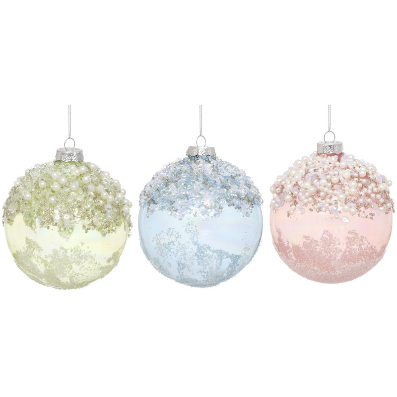 Candied Pearl Ornament, Assortment of 3- 4 Inches