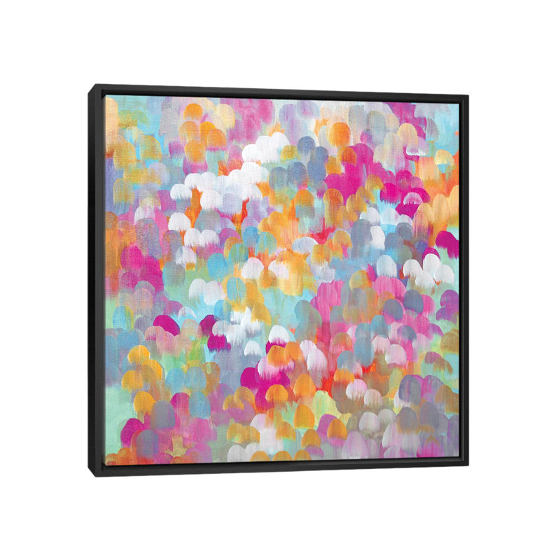 «Candy Collier», impression sur toile tendue, H 18 po x l 18 po x P 1,5 po, Toile encadrée noire, Pas de tapis