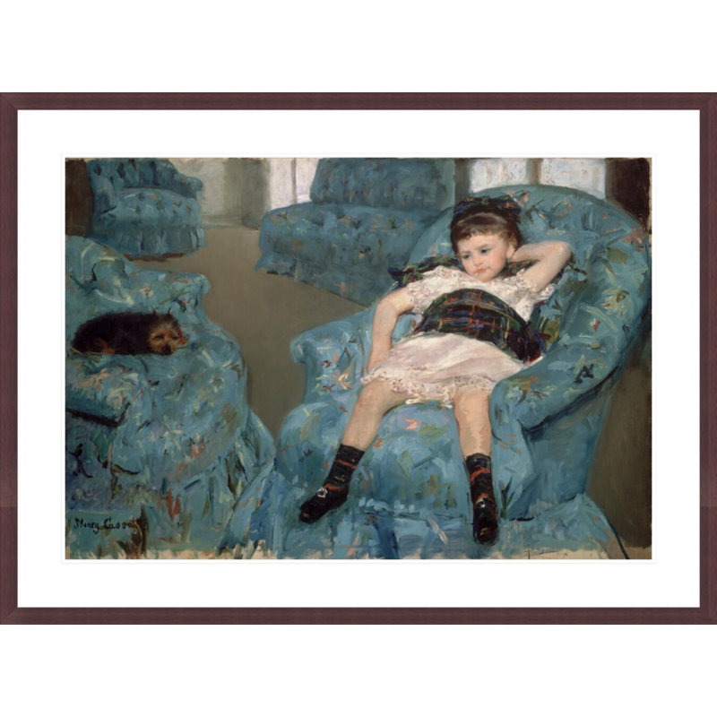 Petite fille dans un fauteuil par Mary Cassatt, H 30,76 po x l 41,5 po
