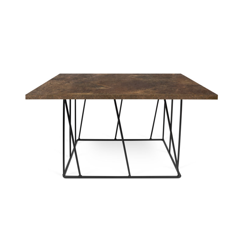 Cabrera Coffee Table, Black Lacquered Steel, Pure White