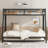 Twin Over Full Metal Bunk Bed With Trundle-739373136