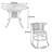 Rattan patio table and chair combination