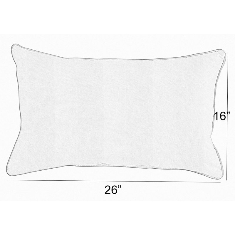  Outdoor Rectangular Pillow Cover & Insert, 16" x 26"