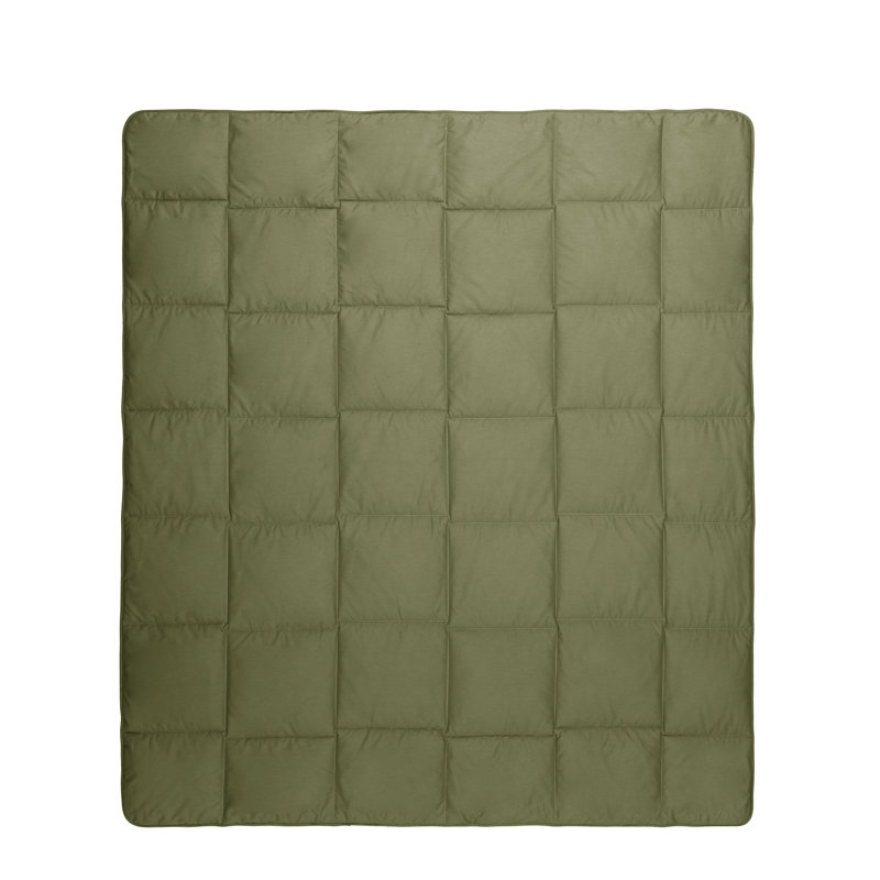 Cotton Quilted Quilt, Queen Quilt, Green