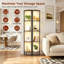 169cm H x 30cm W Metal Corner Bookcase-126450258
