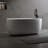 47'' Independent Solid Surface Resin Stone Bathtub, A Modern Designed Independent Bathtub With Pop-Up Drainage And Overflow Pipes, Suitable For Small Households