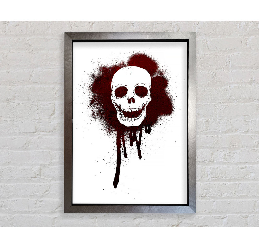 Spray Paint Skull Gerahmter Druck Wandkunst