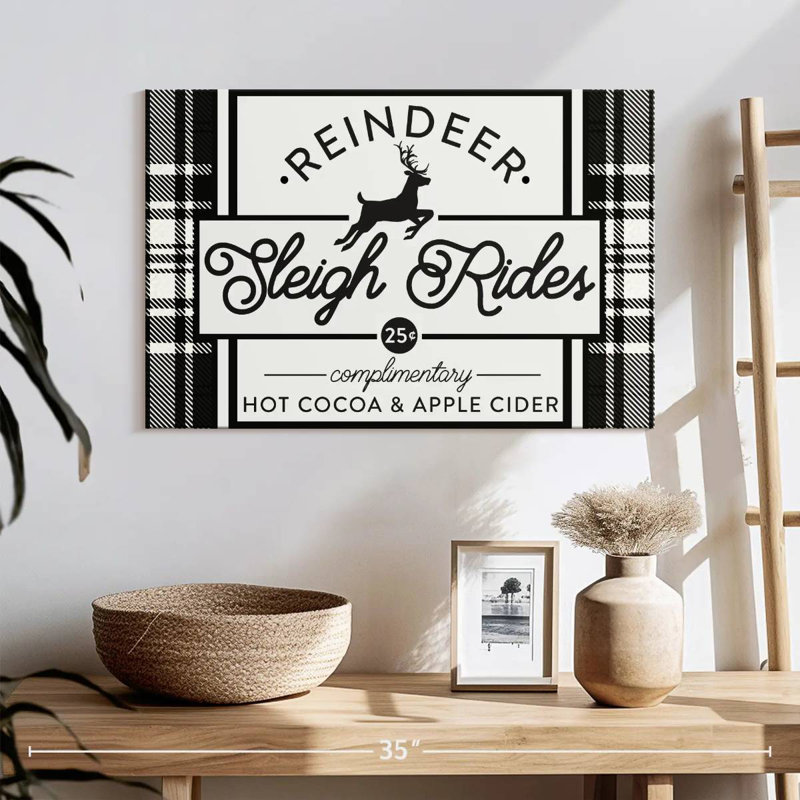 Plaque murale Plaid Holidays III, H 16 po x l 24 po