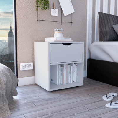 Bulerin 17'' W Unfinished Particle Board / Chipboard Nightstand