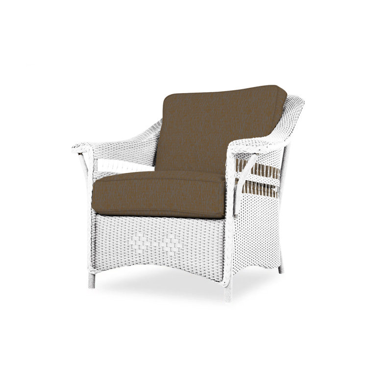 Nantucket Outdoor Lounge Chair, White, Canvas Natural Sunbrella® Canvas