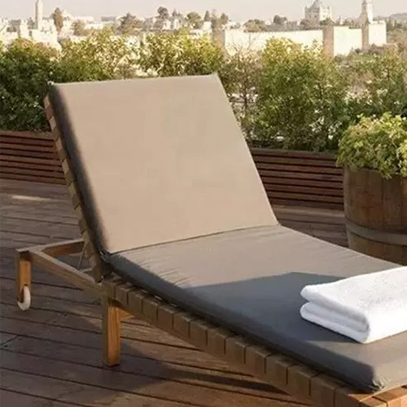 Chaise longue d'extérieur en tissu