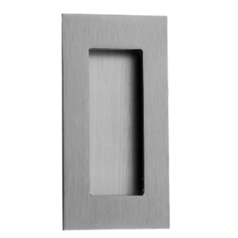 Flush Pull Plate, Satin Stainless Steel