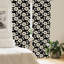 Panneau coulissant floral semi-diaphane avec passe-tringle-45989473