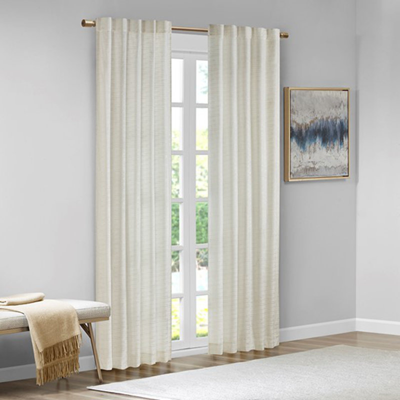 Paire de rideaux occultant Hegewisch, Crème, L 37 po x L 95 po