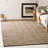 Nakke Vintage Leather Hand Woven Leather/Cotton Geometric Rug in Beige-1168413955