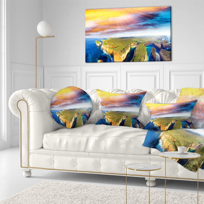 Coussin lombaire de la bonne voie de l’océan seascape
