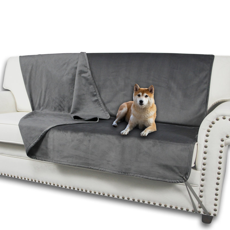 Waterproof Soft Washable Lightweight Dog Blanket Furniture Protector, 36" x 22", Gray