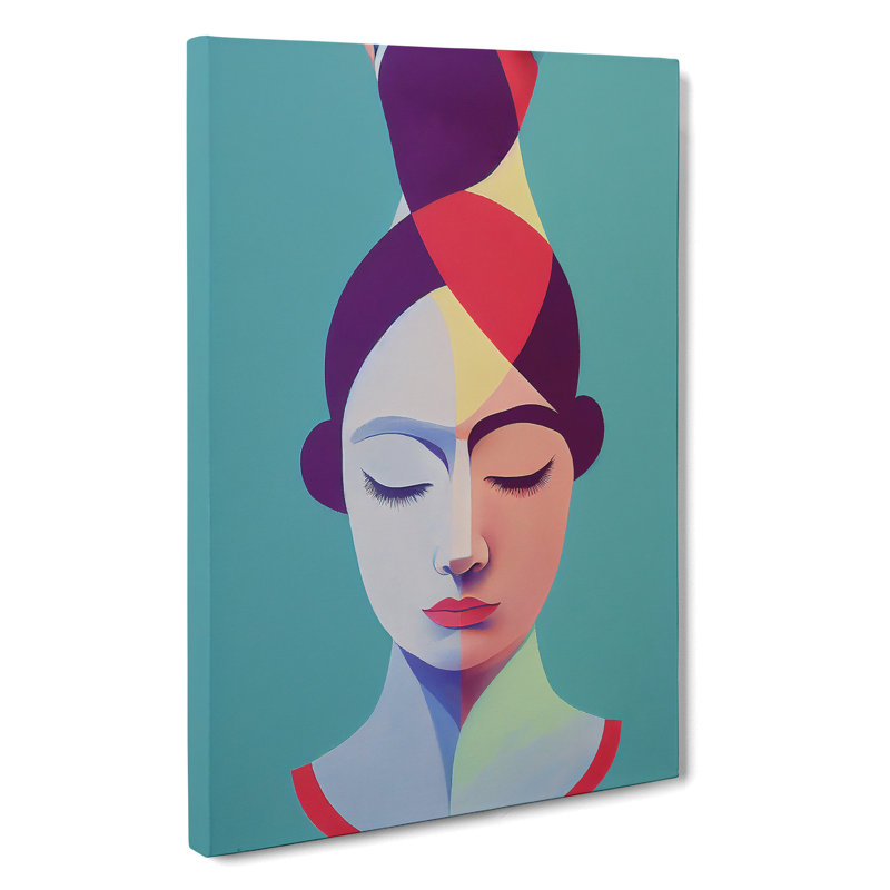 Abstract Face Of A Woman No.3 - Wrapped Canvas Print, 50cm H x 35cm W x 3cm D