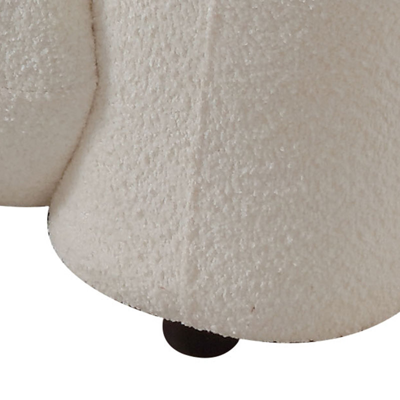 CanapÃ© modulaire de style milieu du siÃ¨cle avec repose-pieds, Tissu beige