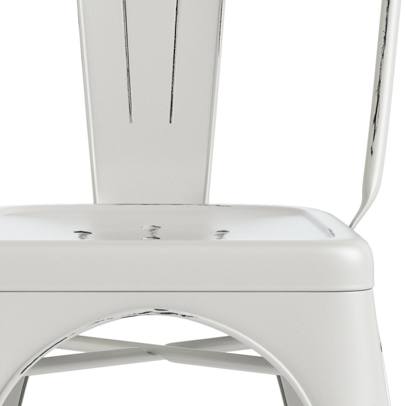Chaise de salle à manger Fletcher, Blanc vieilli