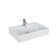 WS Bath Collections Simple 19.7'' White Ceramic Rectangular Bathroom Sink with Overflow