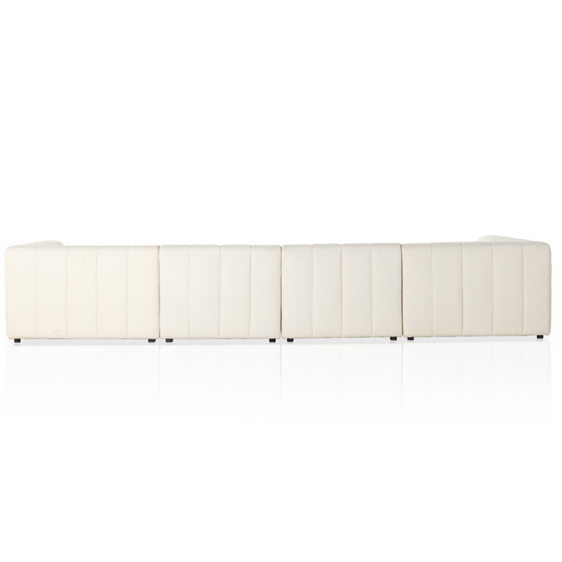 Langham 157" Wide Symmetrical Modular Sectional, Right Hand Facing, Fayette Cloud Polyester