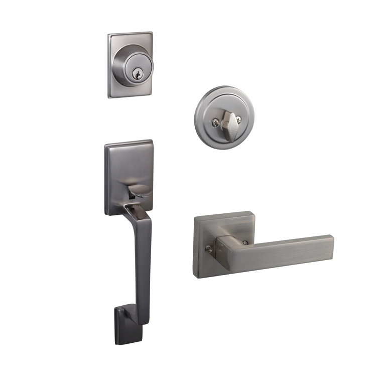 Karsen Handleset with Deadbolt and Door Lever and Rosette