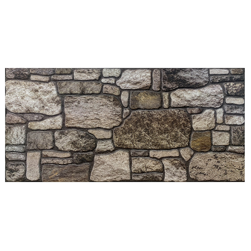 Panneaux muraux 19,7 po x 39,4 po (paquet de 10), Taupe/gris