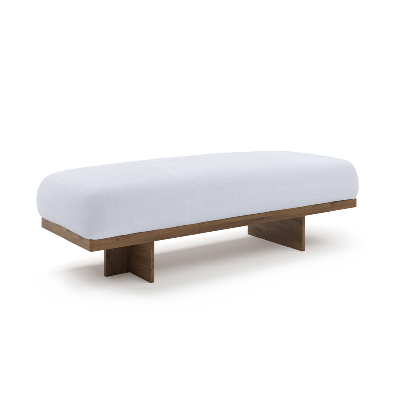 Elouise Upholstered Bench, White