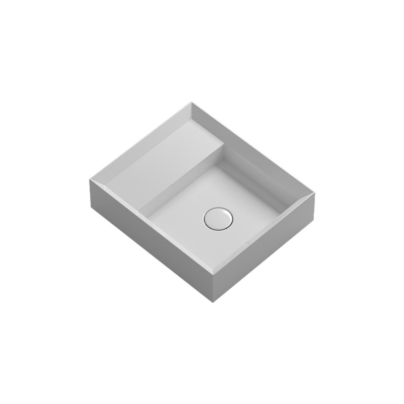 Cut 17.7'' L Bathroom Sink, Glossy White, Glossy White