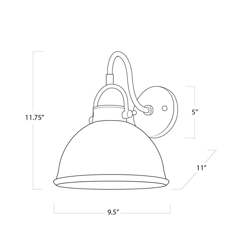 Eloise 1 - Light Armed Sconce, White