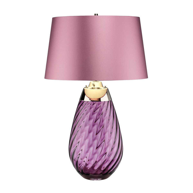 Morrisdale Glass Table Lamp, Pink, Pink
