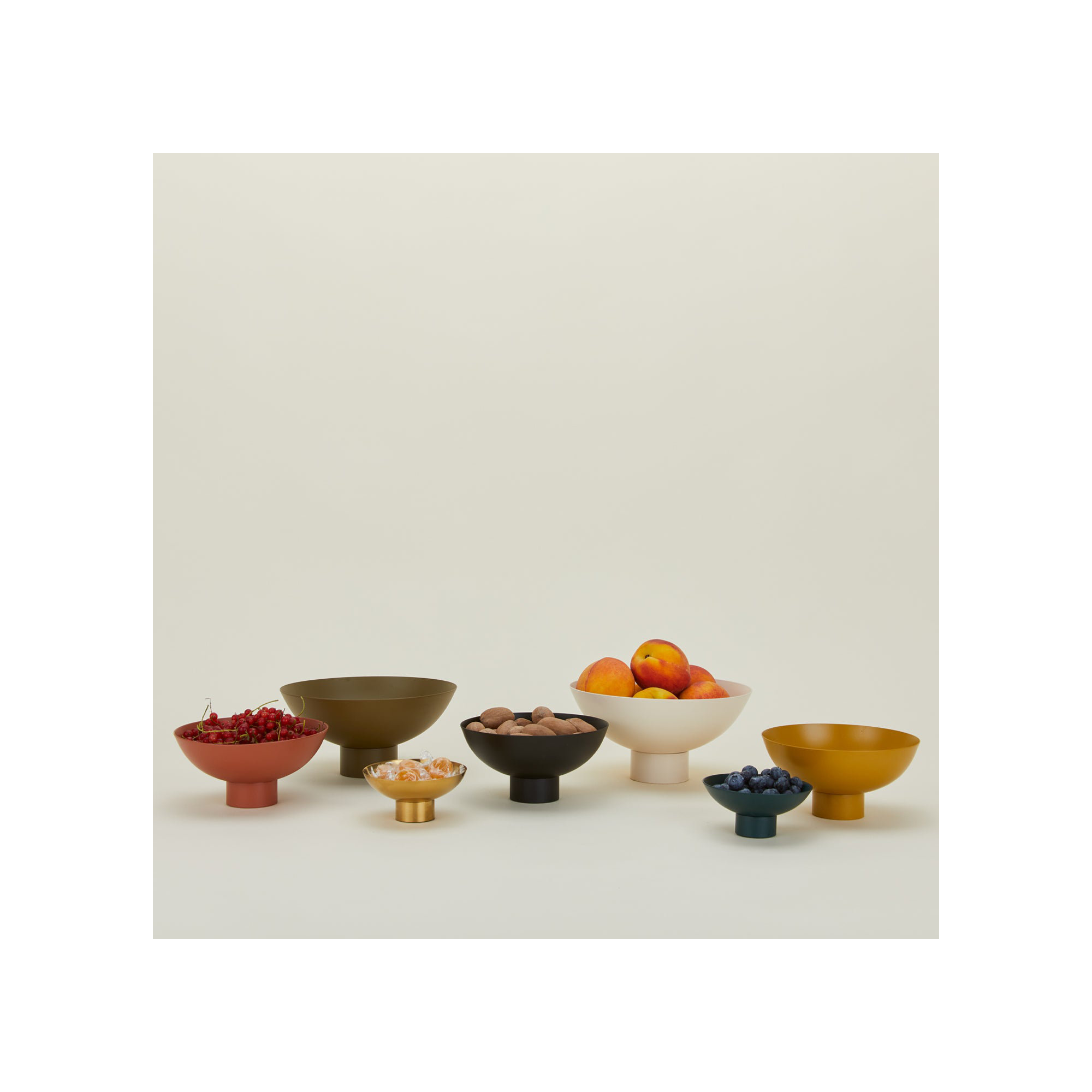 Essential Footed Bowl - Large, 4" H x 8" W, Olive