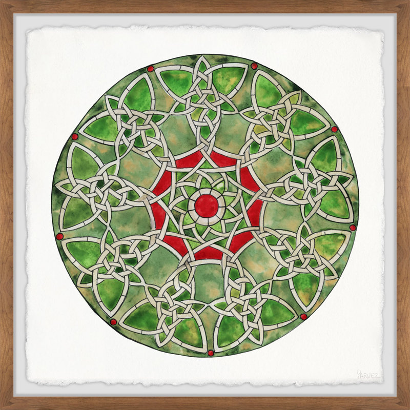 «Green Knoué Flower», reproduction encadrée, H 32 po x l 32 po x P 1,5 po