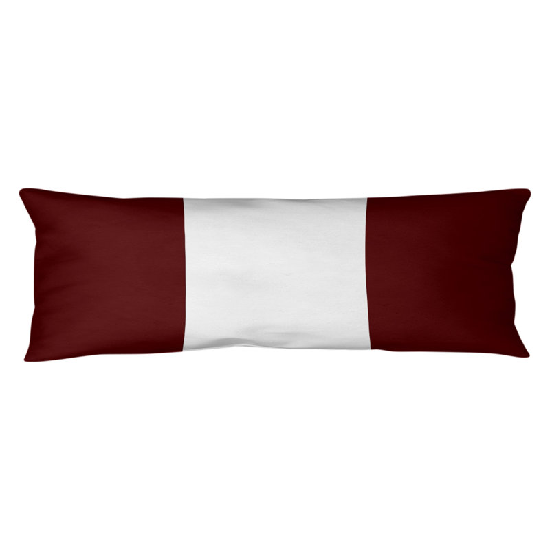 Polyester Medium Pillow, Maroon/White Middle, Alabama 