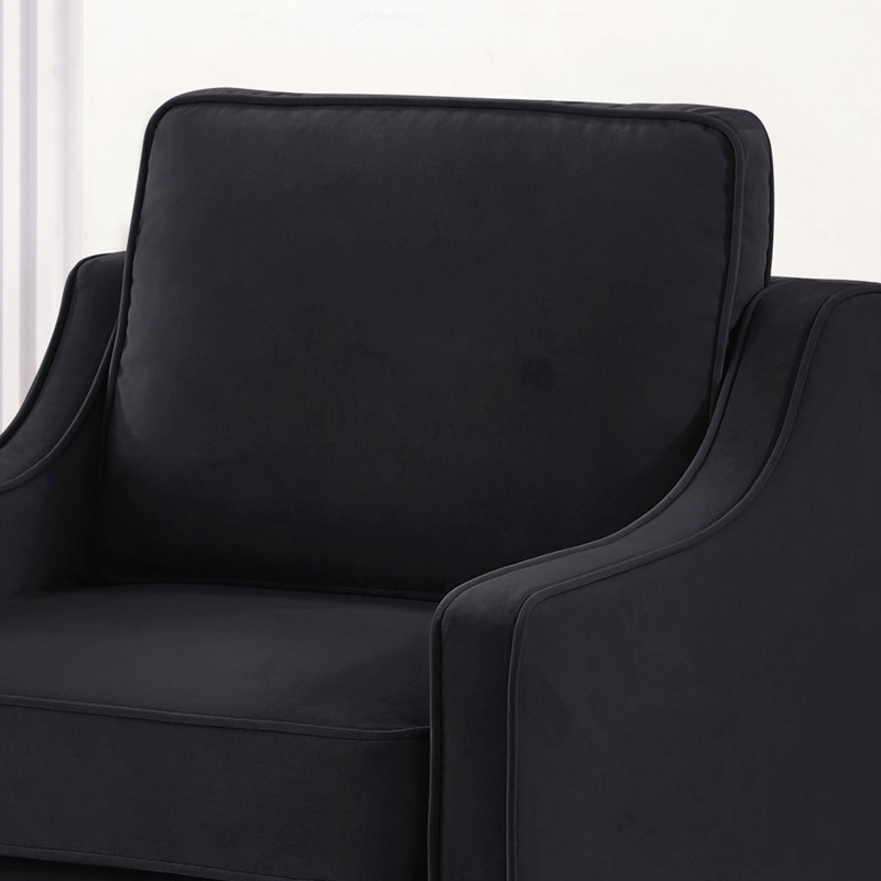 Modern 3 Person seat  Sofa Couch, Black