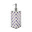 Violet Check Glass Soap Pump