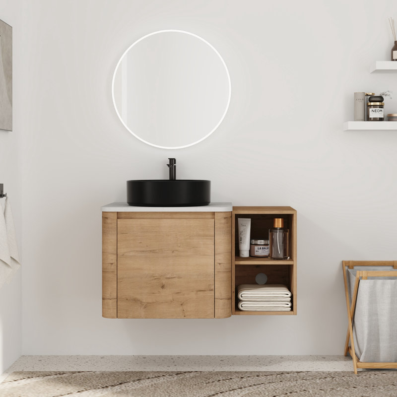 24'' Floating Single Bathroom Vanity with Ceramic Sink