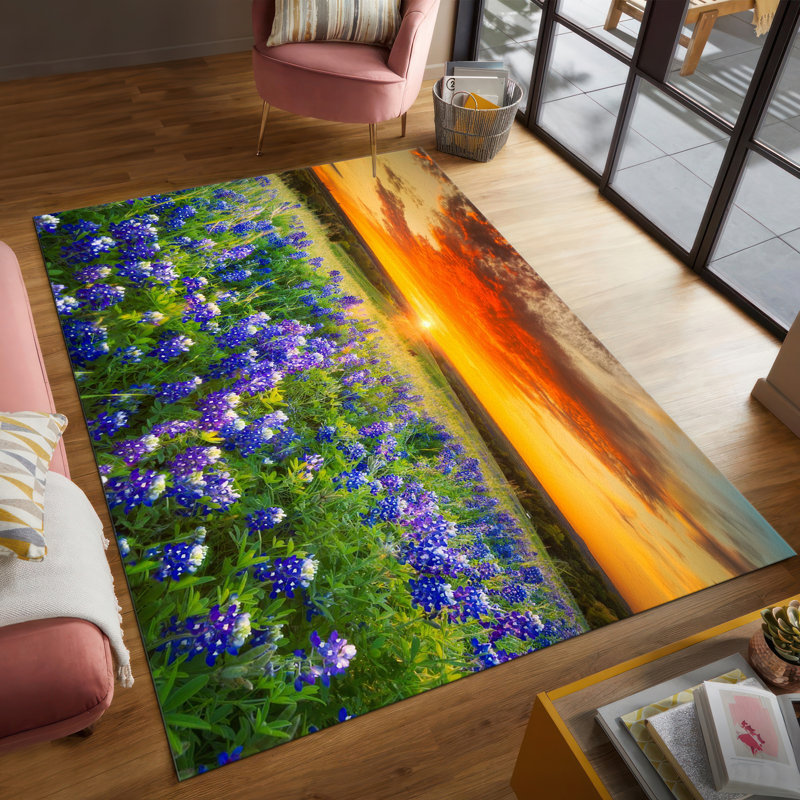Exquisite With Pile Soft Type Printed Rug Featuring a Traditional Floral Ornament for a Touch of Classic Elegance in Your Living Room or Bedroom