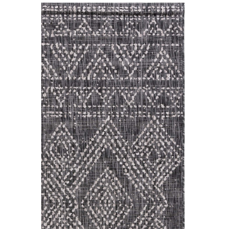 Tapis d'intérieur / extérieur à motif géométrique Hayna, Rectangle 5 pi 3 po x 7 pi 7 po