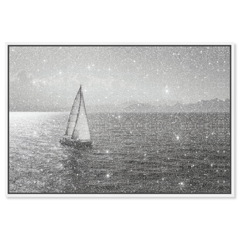 Edge Of Silence Print by Oliver Gal, 21"H x 31"W, White Floater Frame