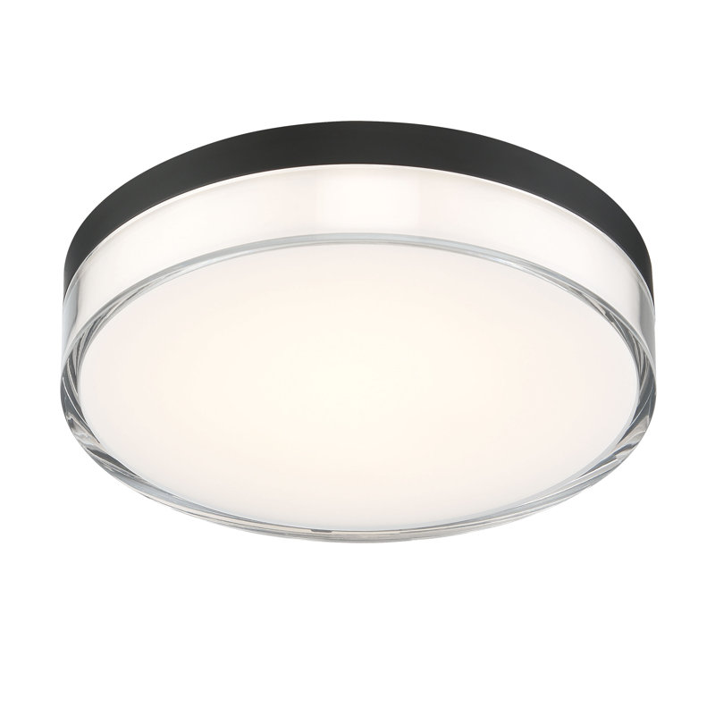 Bupal Acrylic LED Flush Mount, 1.5" H x 7" W x 7" D, Coal