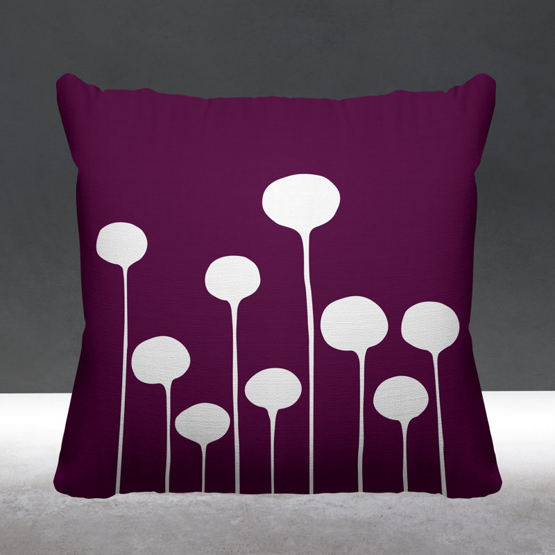 Courtland Outdoor Reversible Throw Pillow, 17W" x 17H", Purple