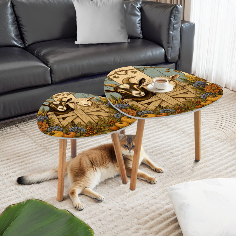 Ensemble de 2 tables gigognes Triangle Nesting
